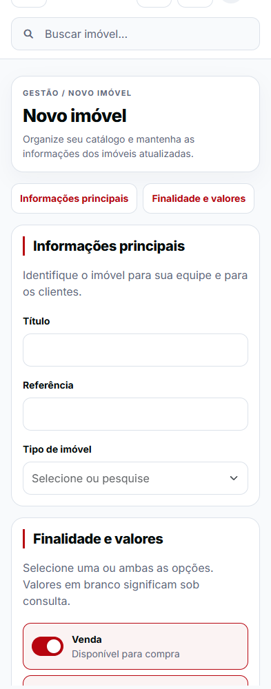 Painel Superimob adaptado ao celular